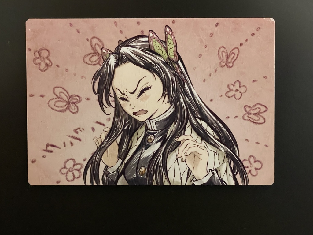 胡蝶カナエ（くしゃみ）マグネット＆ステッカーセット＊鬼滅の刃イラスト