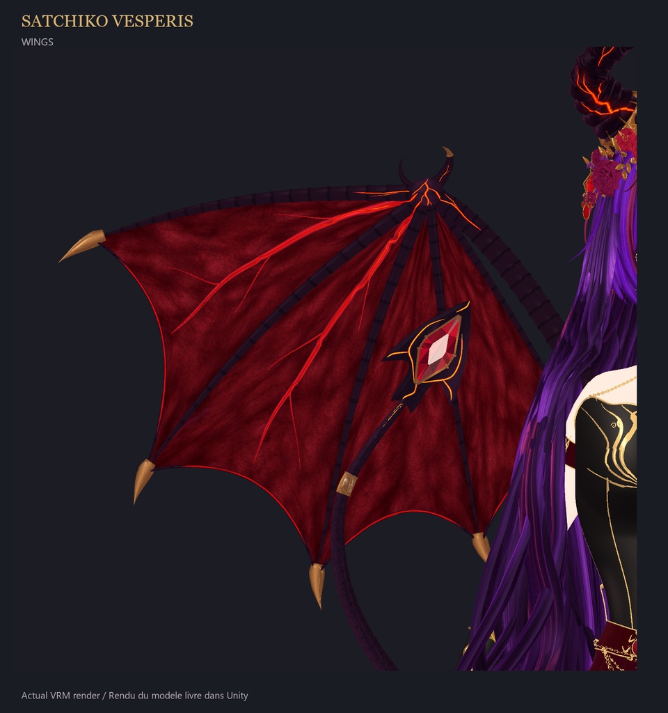 【VRM】Satchiko Vesperis|魔界の女王・Demon Queen 3D Avatar