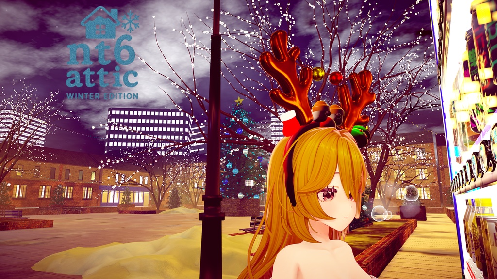 【3Dモデル】クリスマス用カチューシャ しかえもん【VRChat想定】