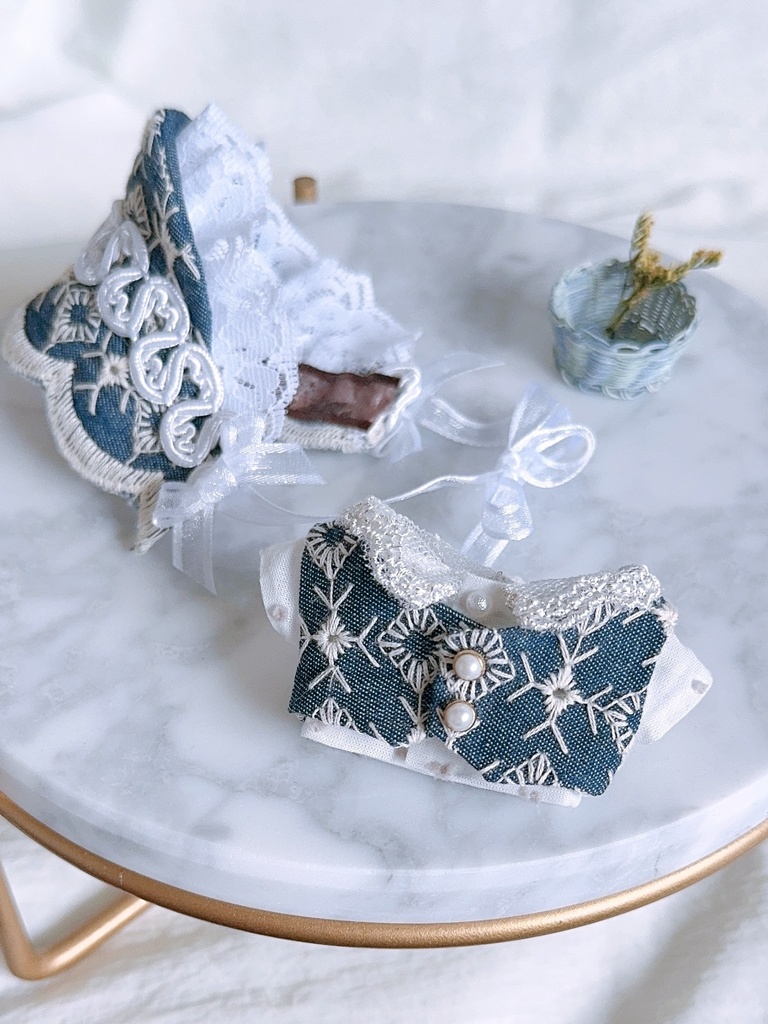 刺繍デニムのセット