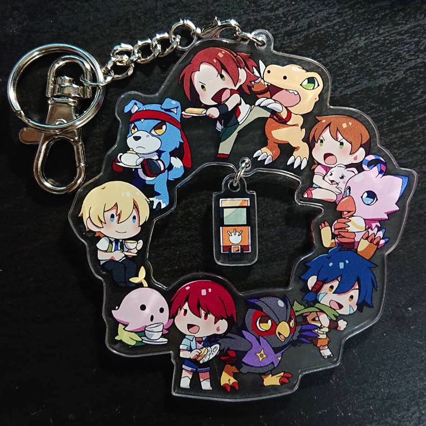 デジモンアニメシリーズ リースのアクリルキーホルダー