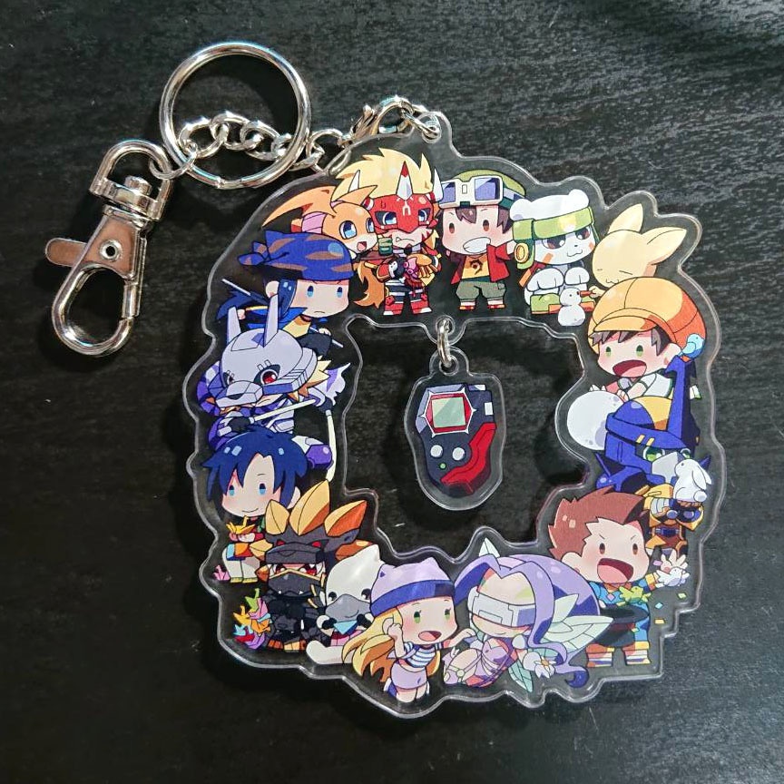 デジモンアニメシリーズ リースのアクリルキーホルダー