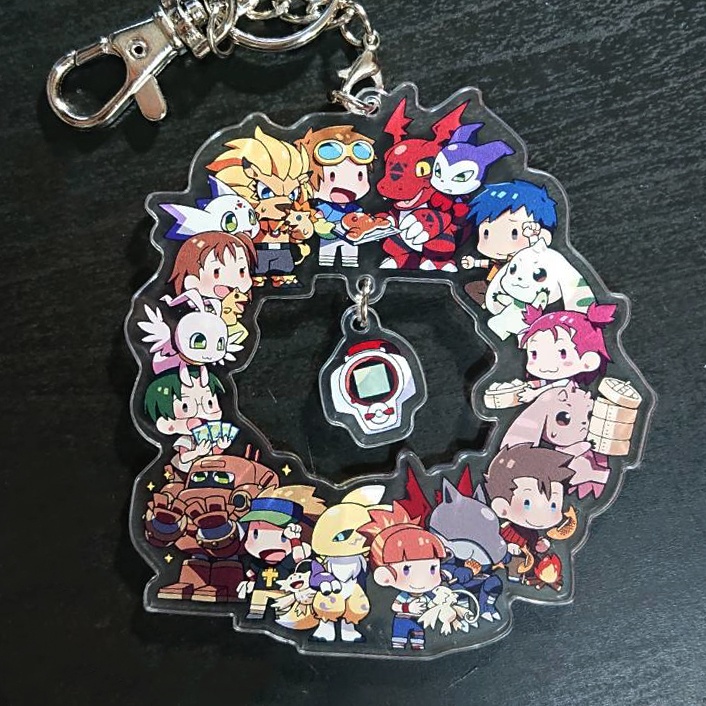 デジモンアニメシリーズ リースのアクリルキーホルダー
