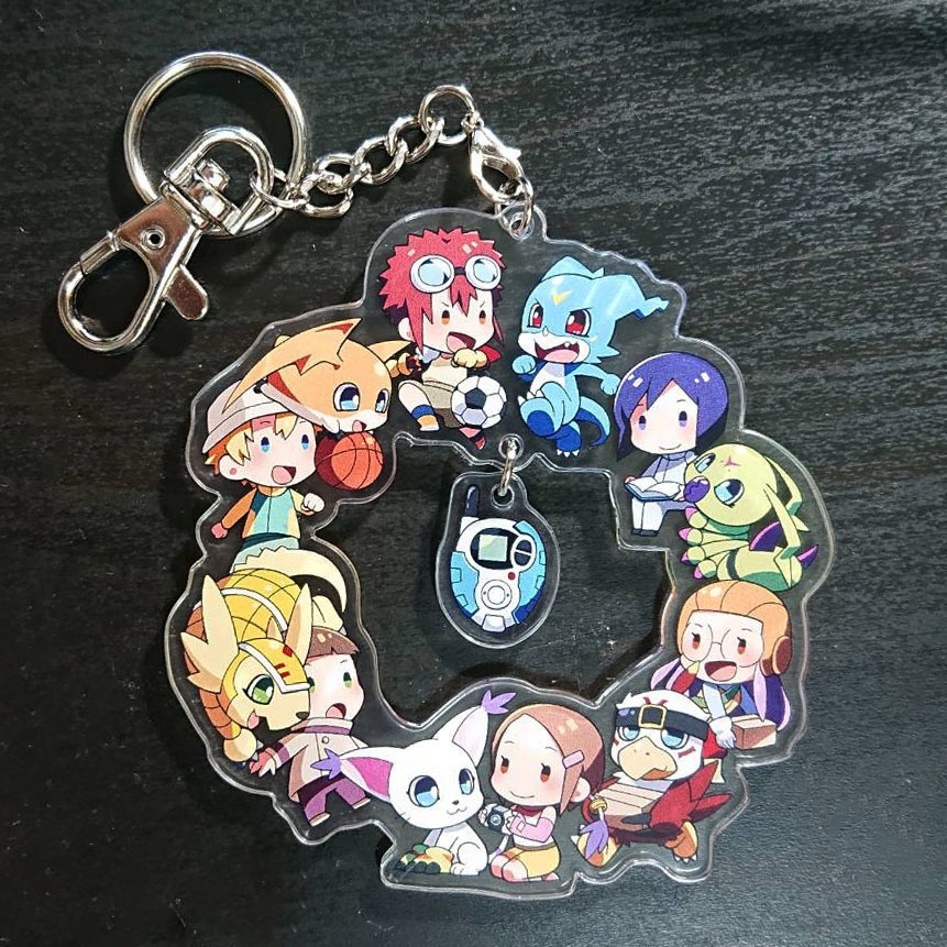 デジモンアニメシリーズ リースのアクリルキーホルダー