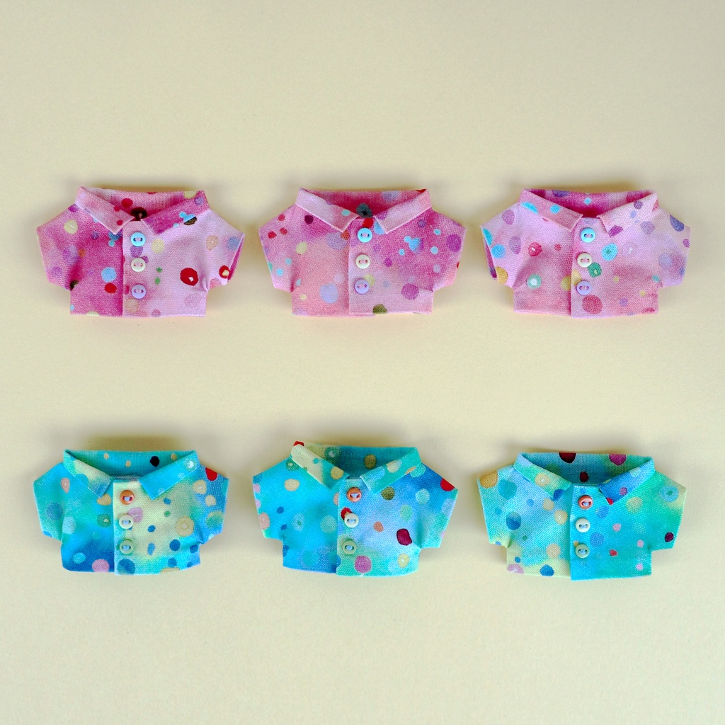 カラフルポップなシャツ 10cmぬい用(送料込み)