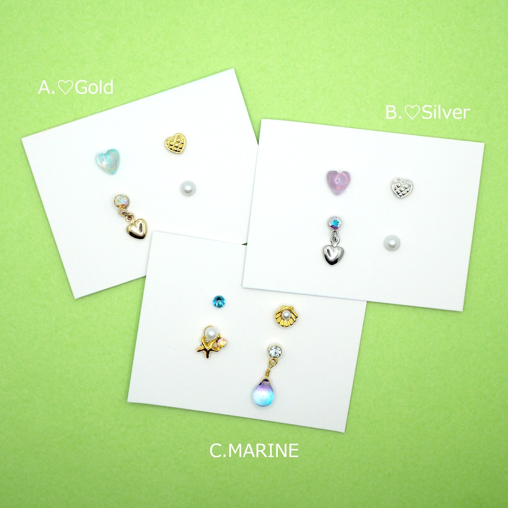 ⚓MARINE & ♡ マグネットピアス(送料込み)