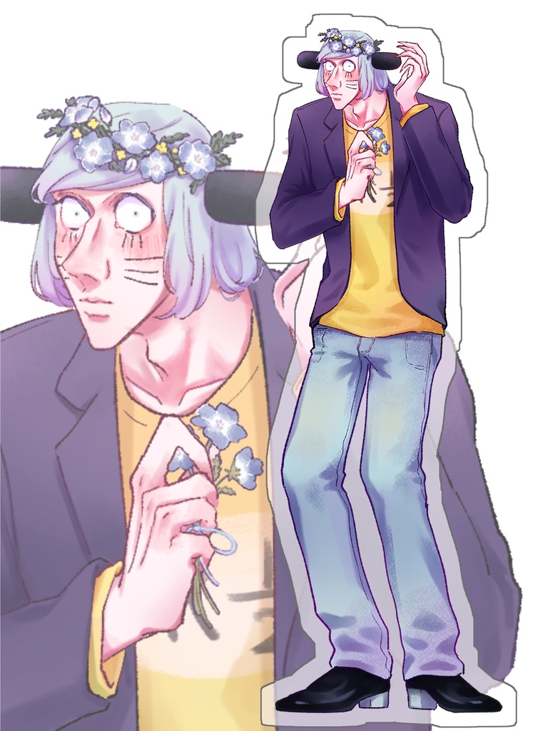 アクリルスタンド ネモフィラを纏うニョン 【ranfren非公式】