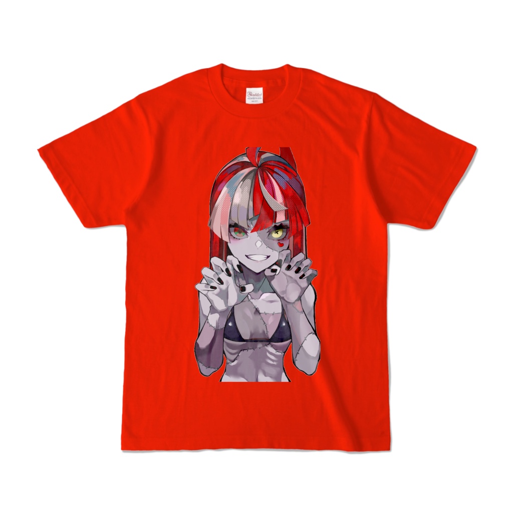 【Unofficial/非公式】Kureiji Ollie/クレイジーオリー Standard Colored Tshirt Double Sided Printing Red /両面プリントシャツ 赤