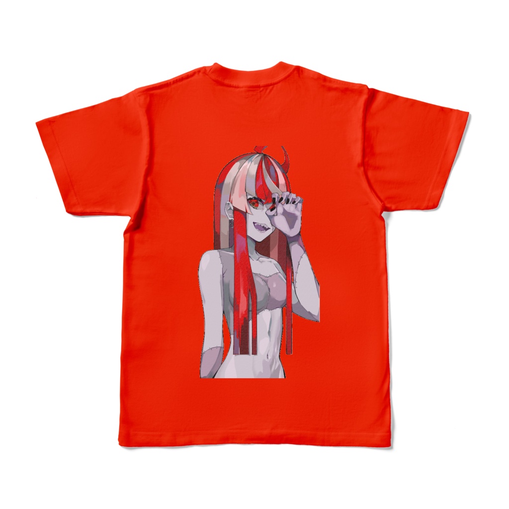 【Unofficial/非公式】Kureiji Ollie/クレイジーオリー Standard Colored Tshirt Double Sided Printing Red /両面プリントシャツ 赤