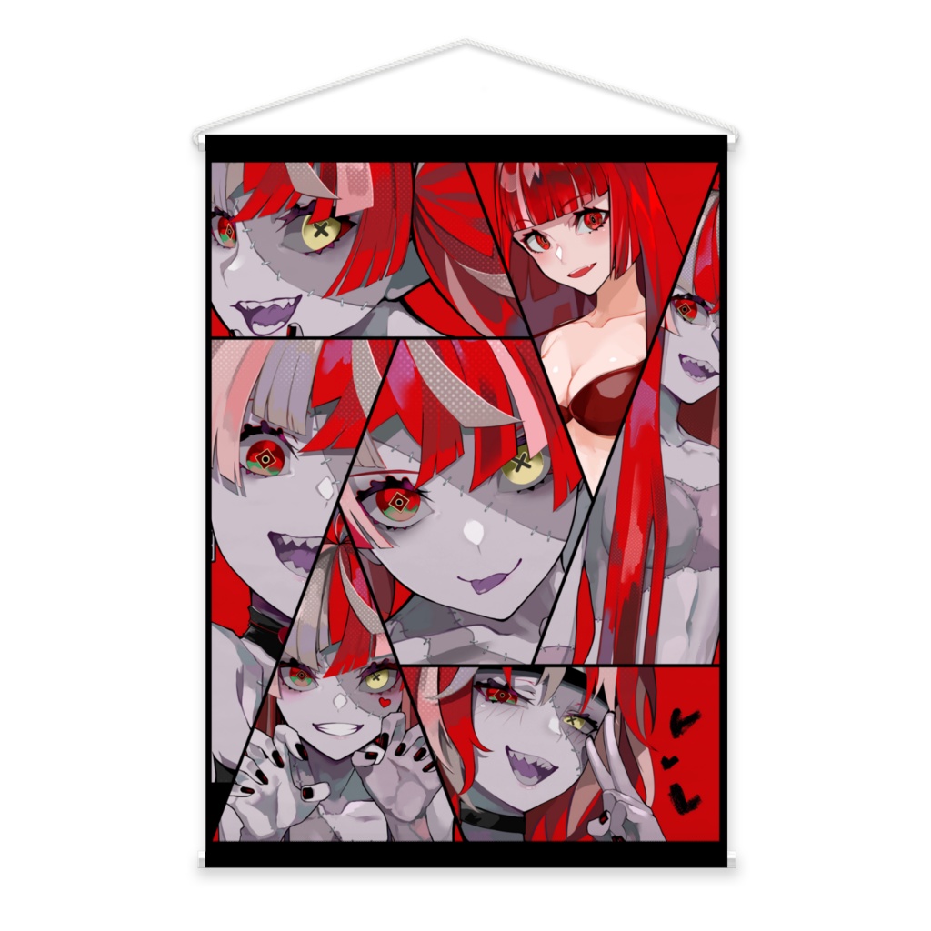 【Unofficial/非公式】Kureiji Ollie/クレイジーオリー Tapestry - B2 Portrait - Suede Artworks Summary/ B2サイズ タペストリー アートサマリー