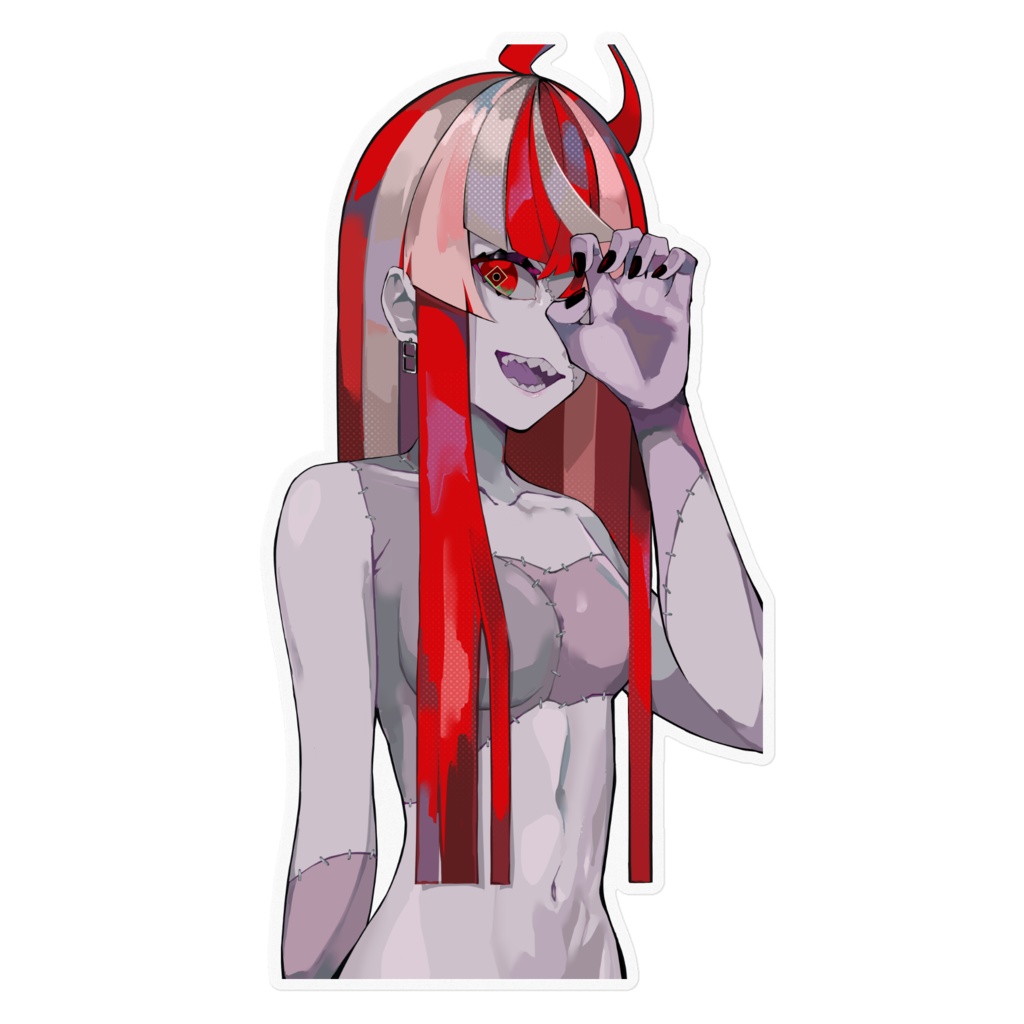 【Unofficial/非公式】Kureiji Ollie/クレイジーオリー Sticker - 160 x 160 (mm) - Clear/クリアステッカー 