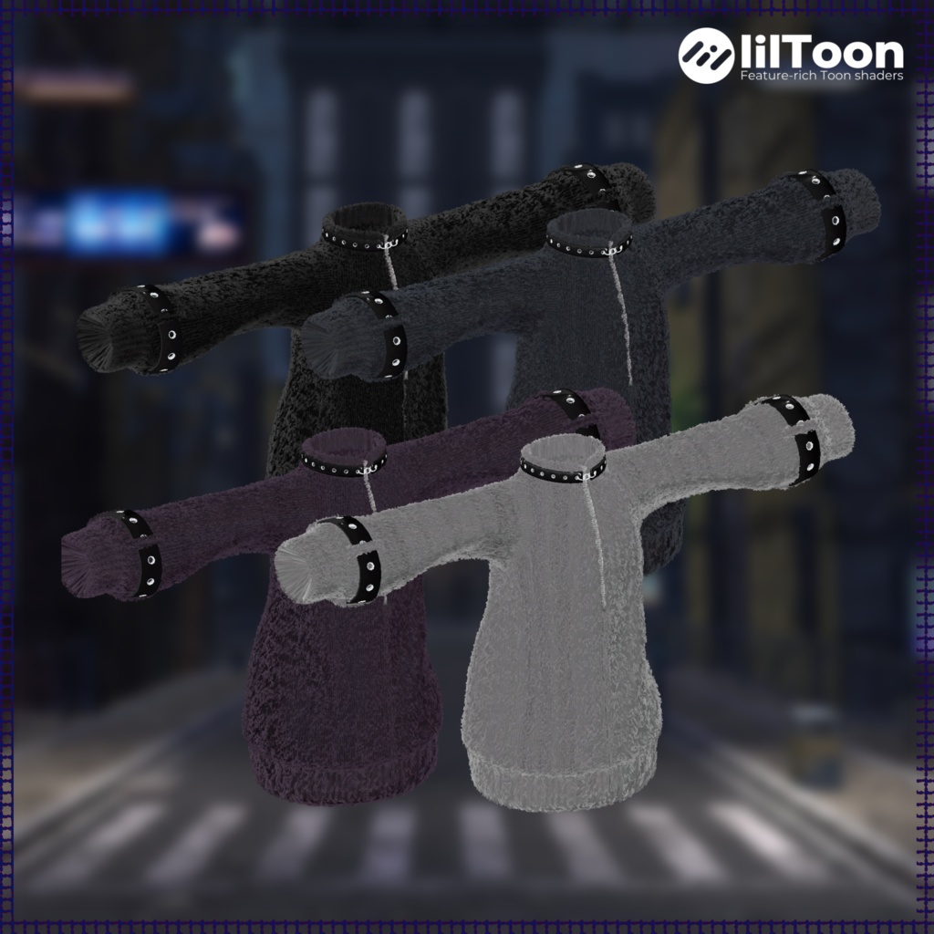 【7アバター対応】FUR_OUTER【VRChat想定・MA対応】【+Head対応】