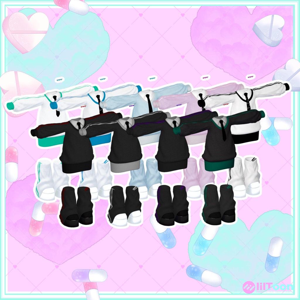 【VRChat】ゆるだぼニットワンピ【まめふれんず対応】【キプフェル】