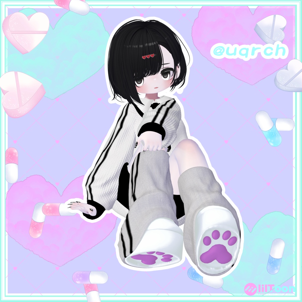 【VRChat】ゆるだぼニットワンピ【まめふれんず対応】【キプフェル】