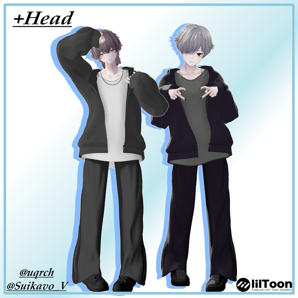 【6アバター対応】Monoline Track Set【VRChat想定・MA対応】