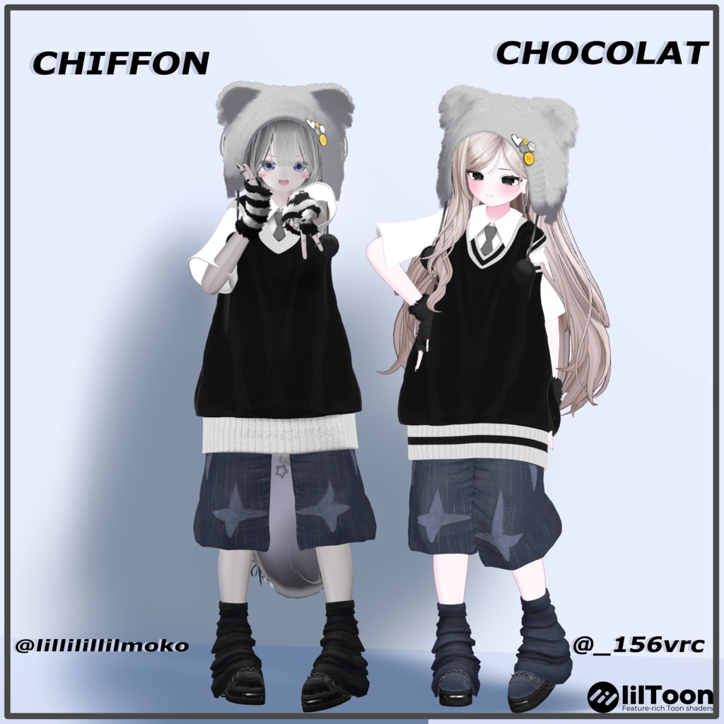 【11アバター対応】FLATPUNK【VRChat想定・MA対応】