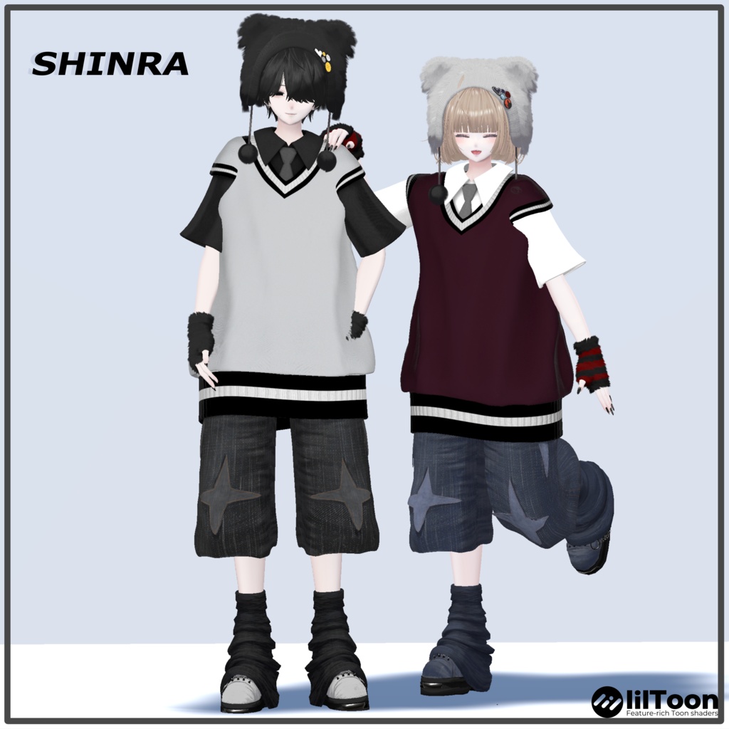 【11アバター対応】FLATPUNK【VRChat想定・MA対応】