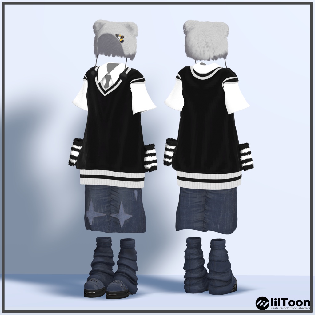 【11アバター対応】FLATPUNK【VRChat想定・MA対応】