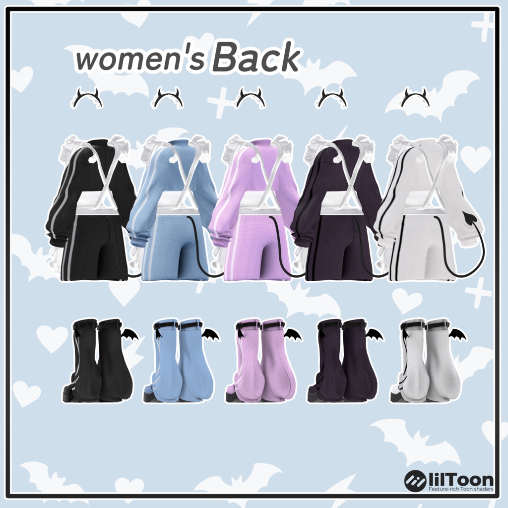 【14アバター対応】小悪魔ジャージメイド【VRChat想定・MA対応】