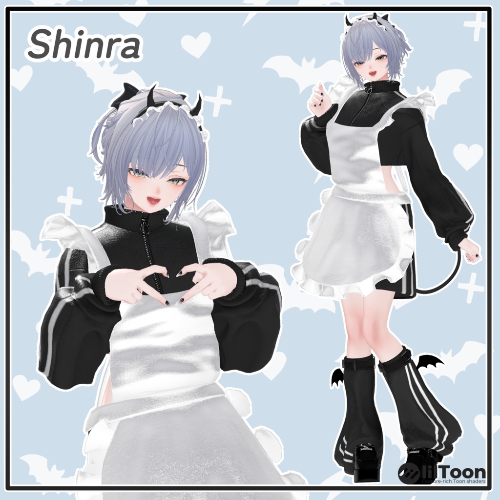 【14アバター対応】小悪魔ジャージメイド【VRChat想定・MA対応】