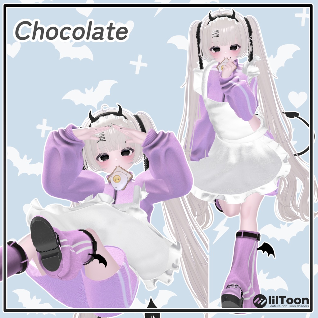 【14アバター対応】小悪魔ジャージメイド【VRChat想定・MA対応】