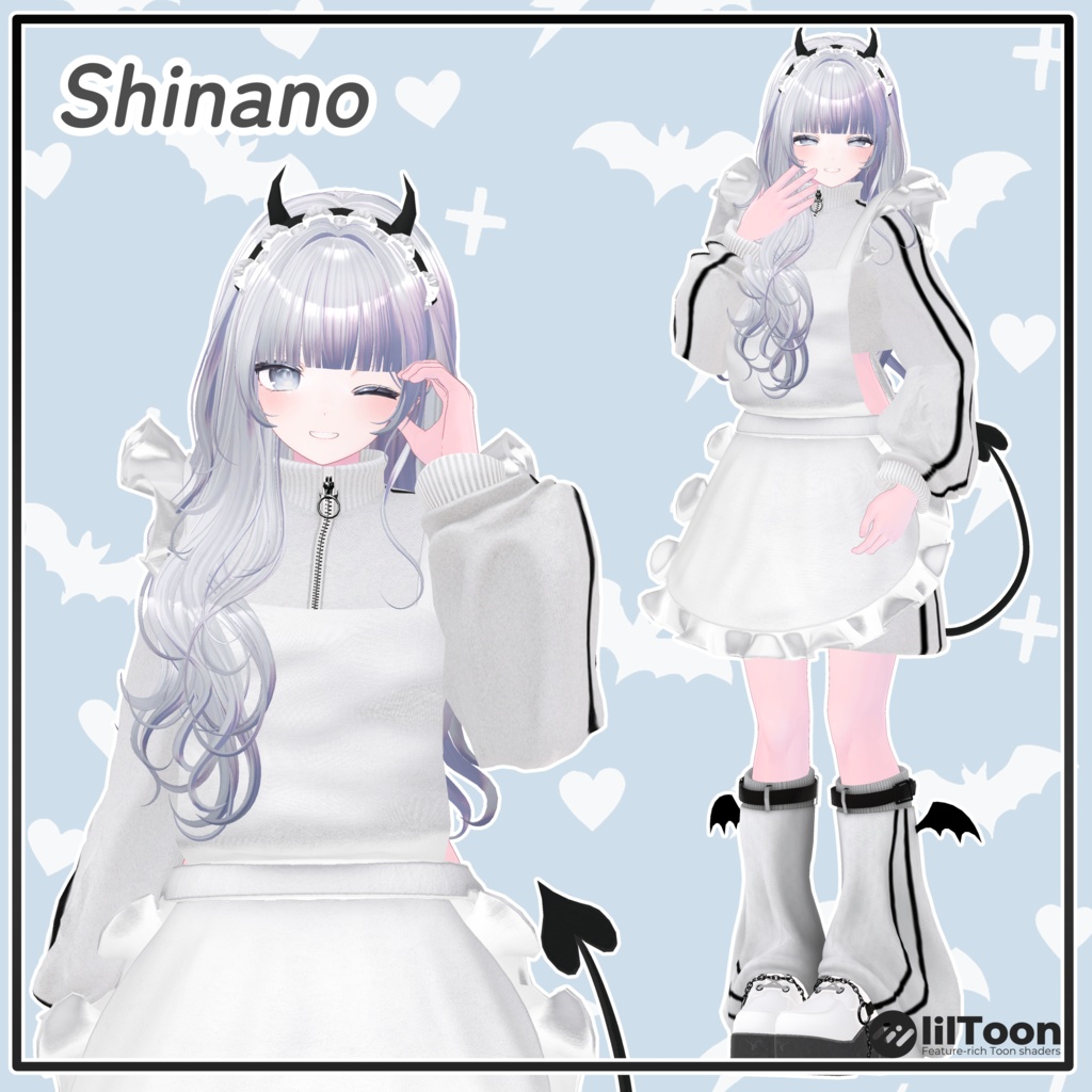 【14アバター対応】小悪魔ジャージメイド【VRChat想定・MA対応】