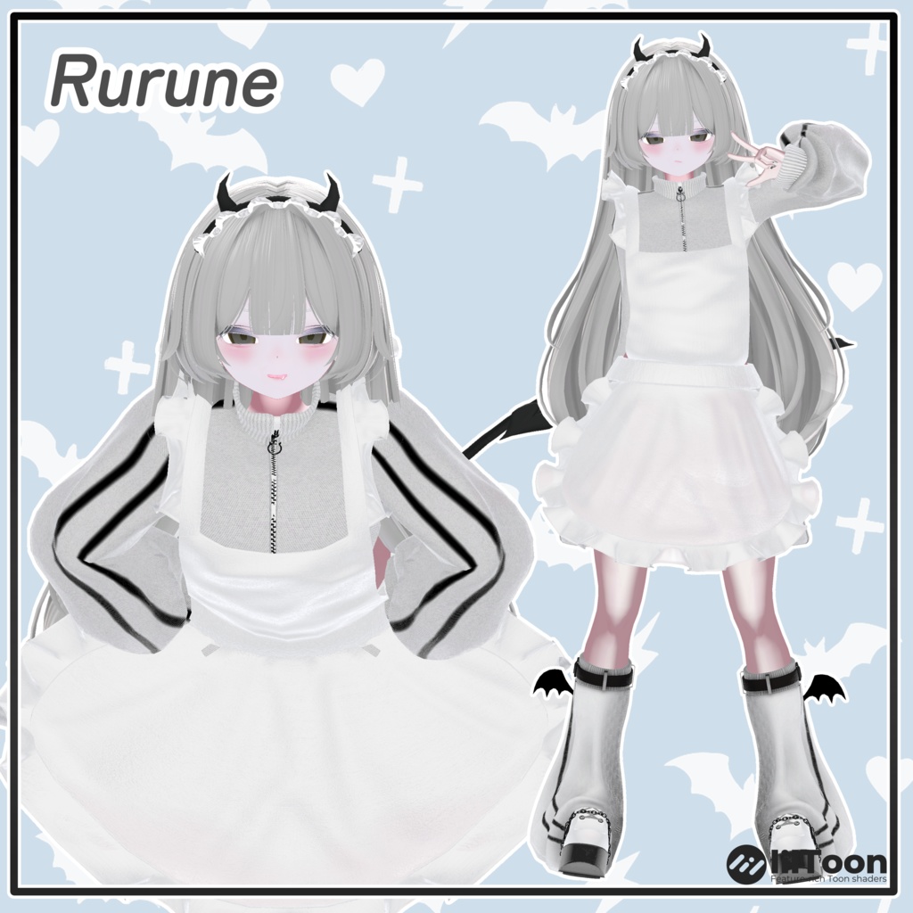 【14アバター対応】小悪魔ジャージメイド【VRChat想定・MA対応】