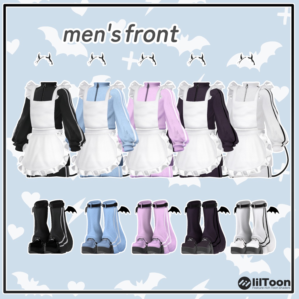 【14アバター対応】小悪魔ジャージメイド【VRChat想定・MA対応】