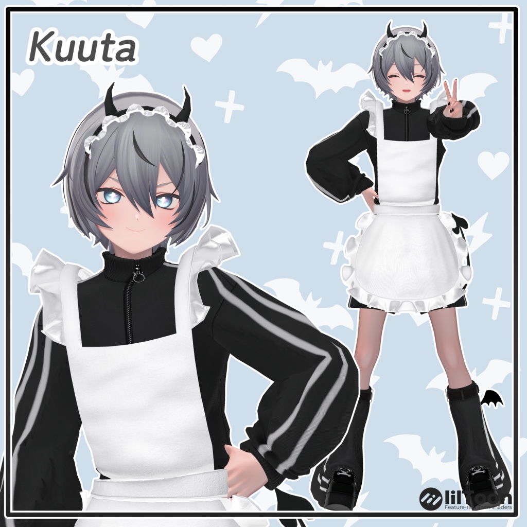 【14アバター対応】小悪魔ジャージメイド【VRChat想定・MA対応】