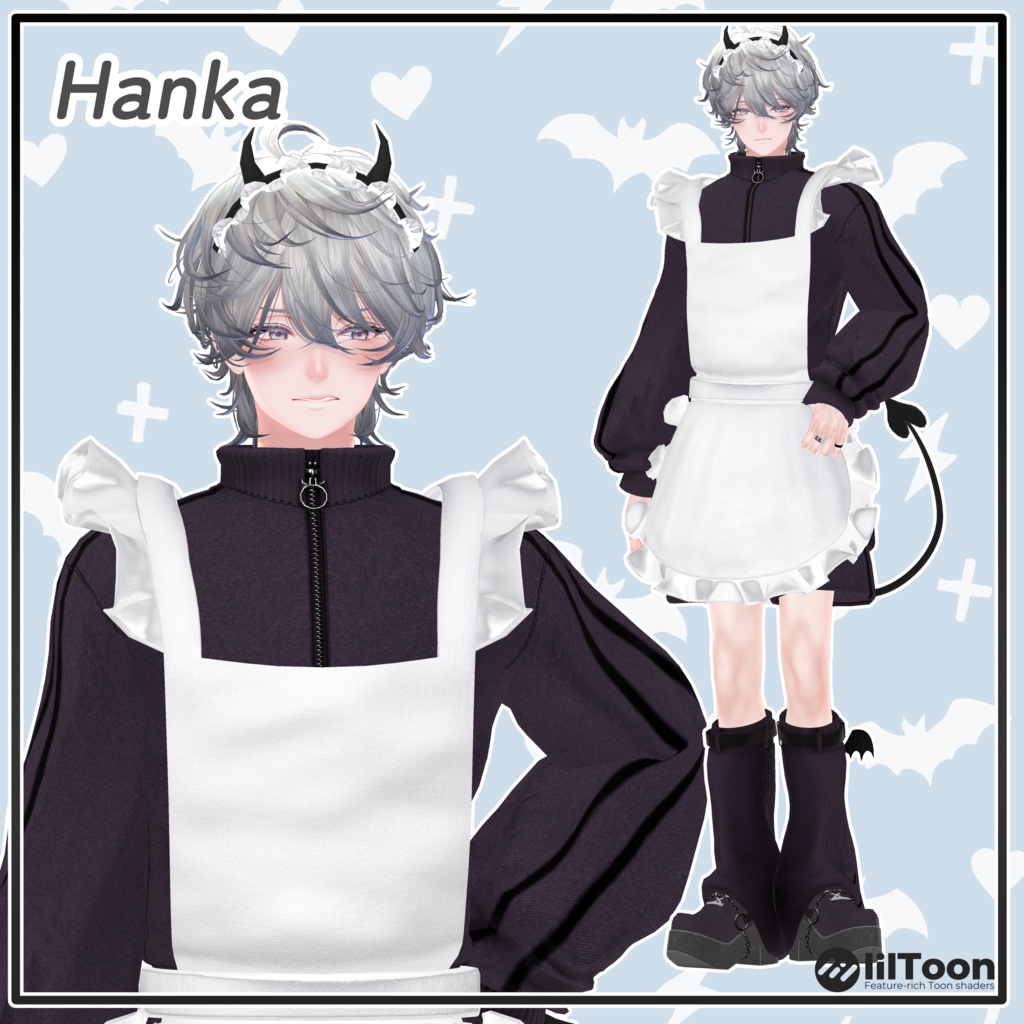 【14アバター対応】小悪魔ジャージメイド【VRChat想定・MA対応】