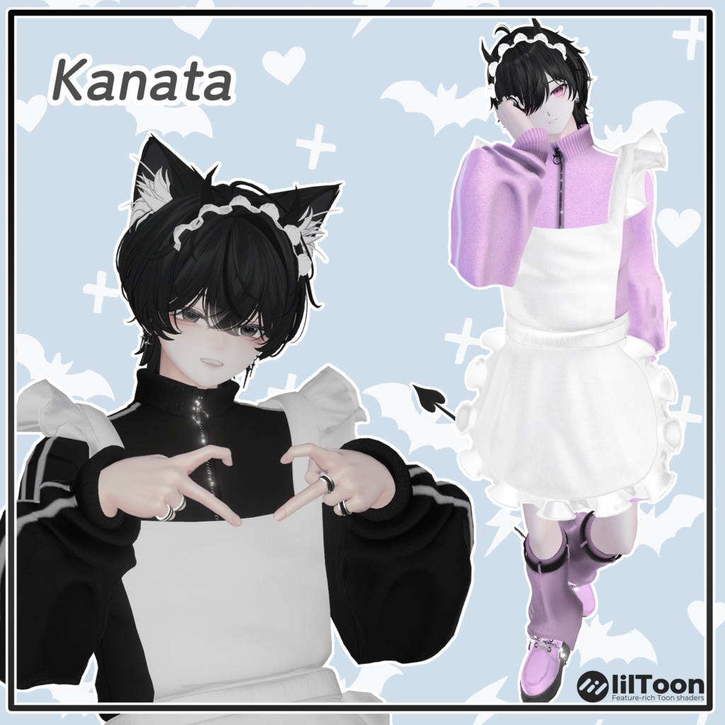 【14アバター対応】小悪魔ジャージメイド【VRChat想定・MA対応】