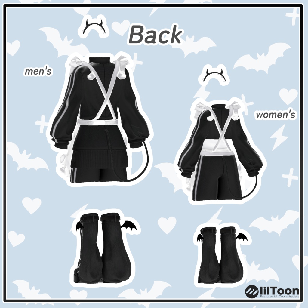 【14アバター対応】小悪魔ジャージメイド【VRChat想定・MA対応】