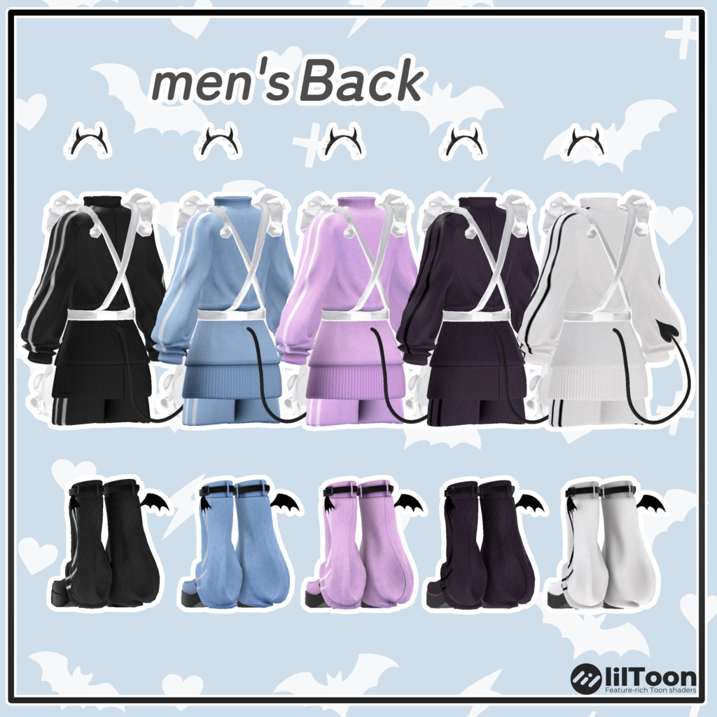 【14アバター対応】小悪魔ジャージメイド【VRChat想定・MA対応】