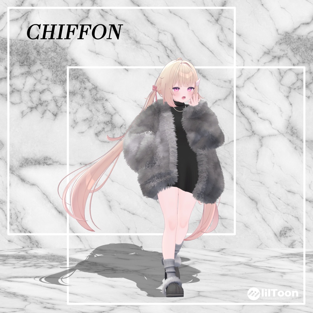 【14アバター対応】Unisex Oversize Fur Outfit【VRChat想定・MA対応】