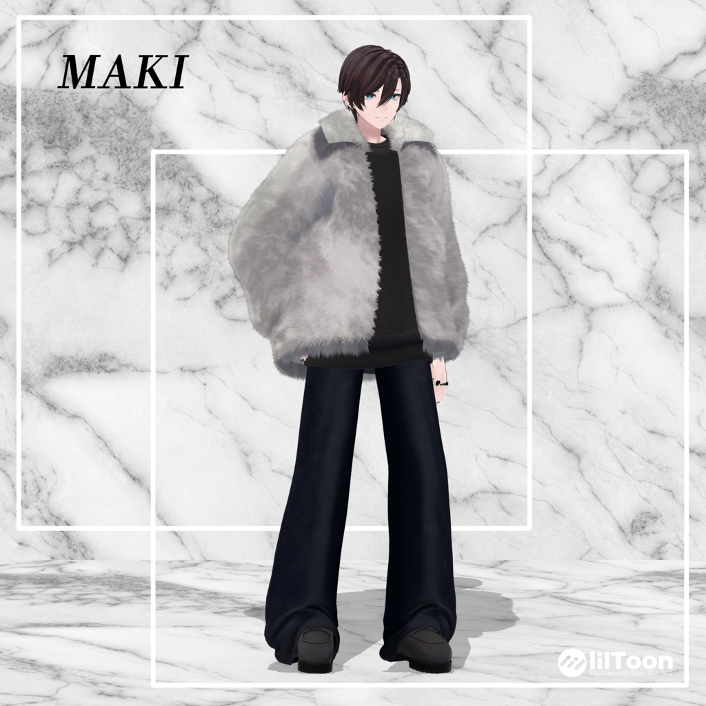 【14アバター対応】Unisex Oversize Fur Outfit【VRChat想定・MA対応】
