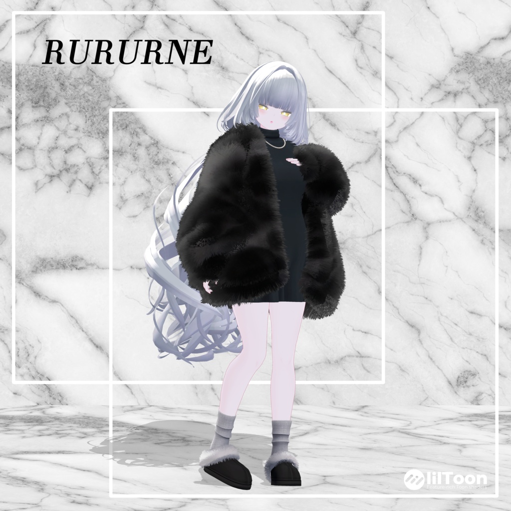 【14アバター対応】Unisex Oversize Fur Outfit【VRChat想定・MA対応】