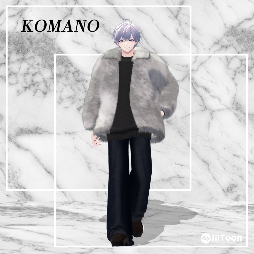 【14アバター対応】Unisex Oversize Fur Outfit【VRChat想定・MA対応】
