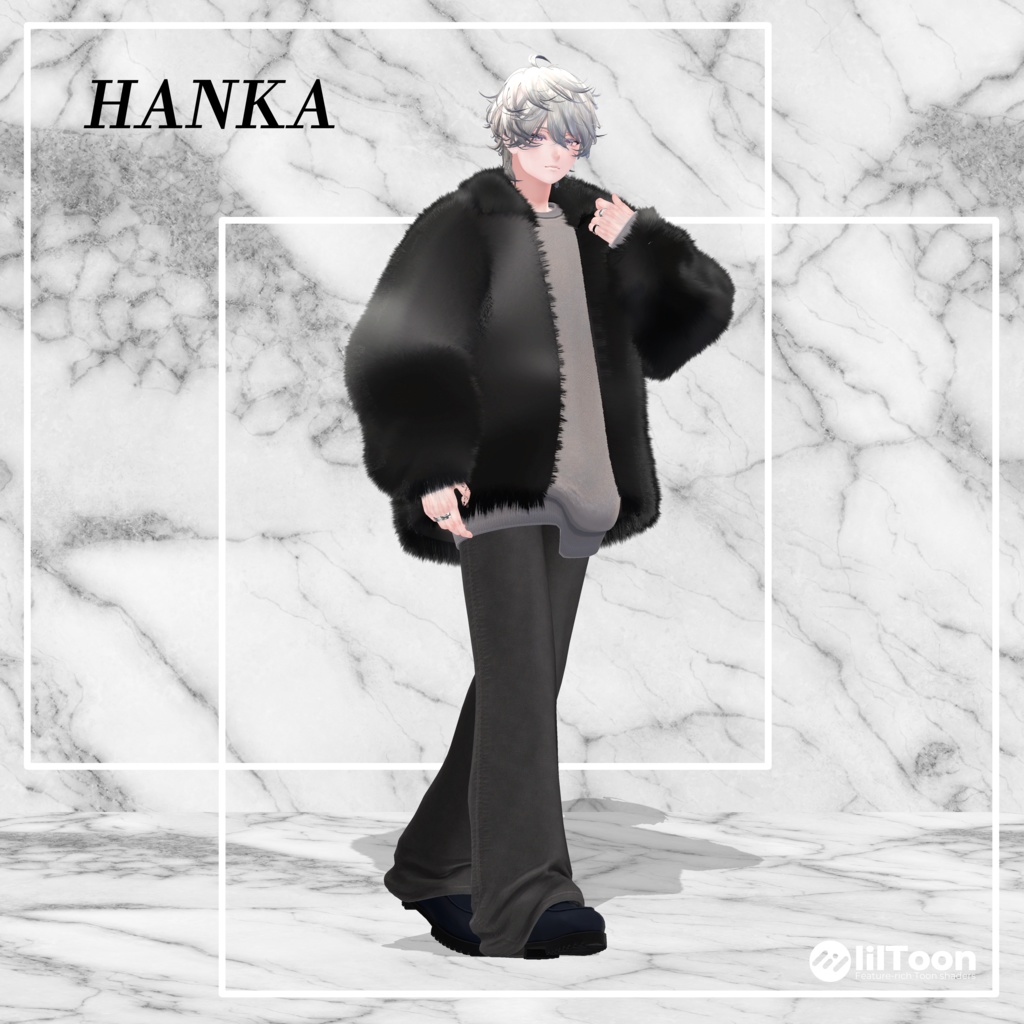 【14アバター対応】Unisex Oversize Fur Outfit【VRChat想定・MA対応】