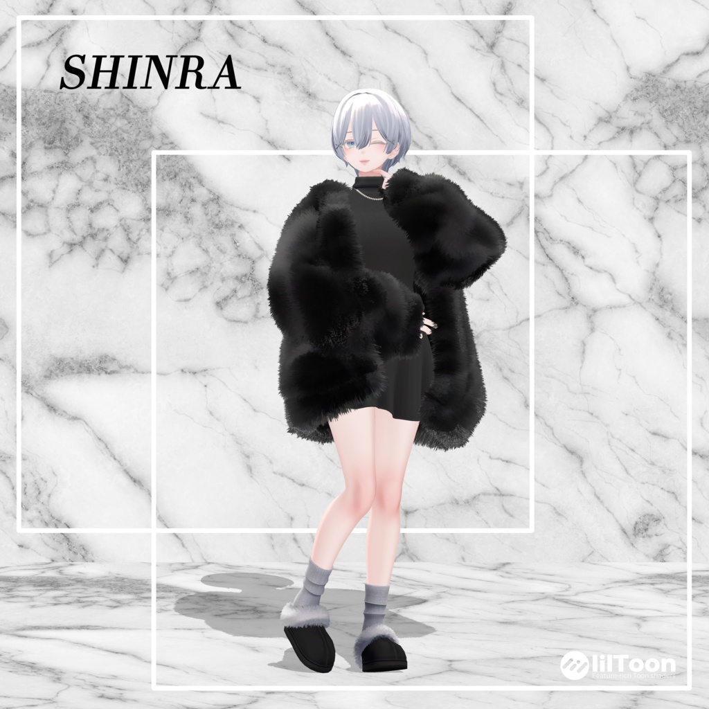 【14アバター対応】Unisex Oversize Fur Outfit【VRChat想定・MA対応】