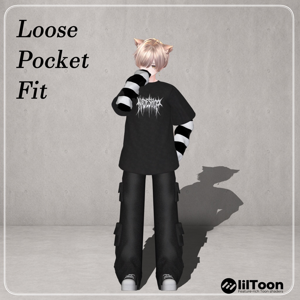 【9アバター対応】Loose Pocket Fit　(men's)【VRChat想定・MA対応】