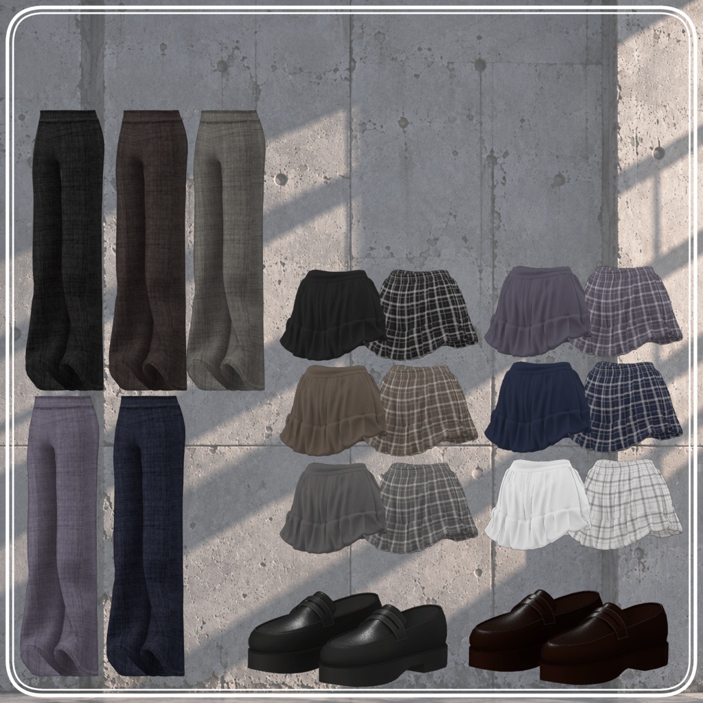 【18アバター対応】Mellow Zip wear【VRChat想定・MA対応】