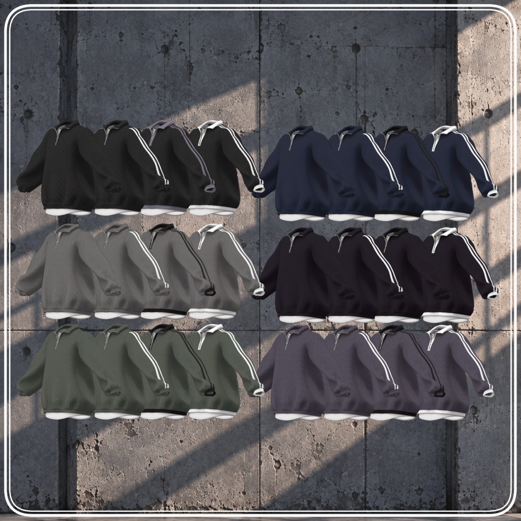 【18アバター対応】Mellow Zip wear【VRChat想定・MA対応】