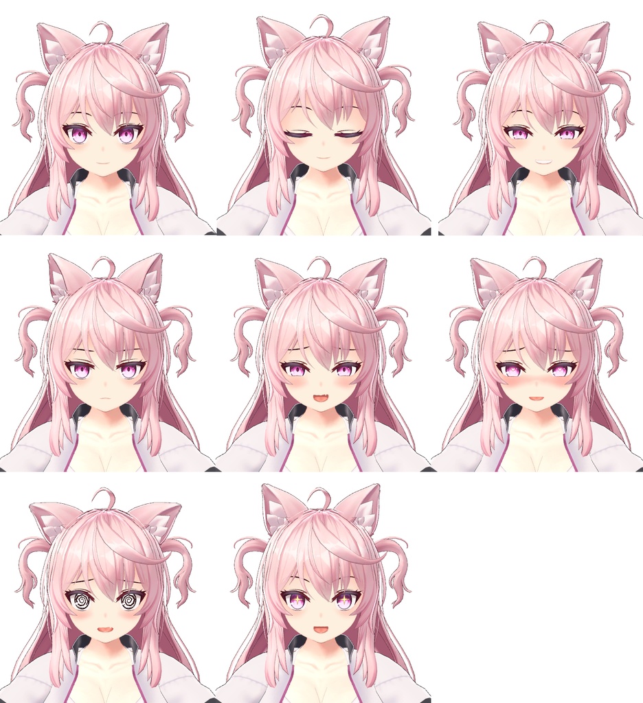 「アズサ」 オリジナル3Dモデル ver1.1