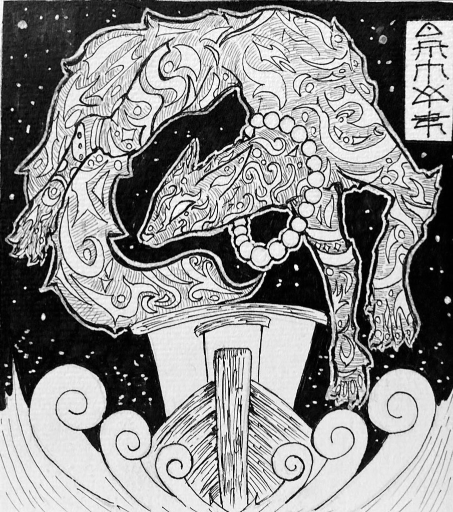 妖怪ミニ色紙イラスト