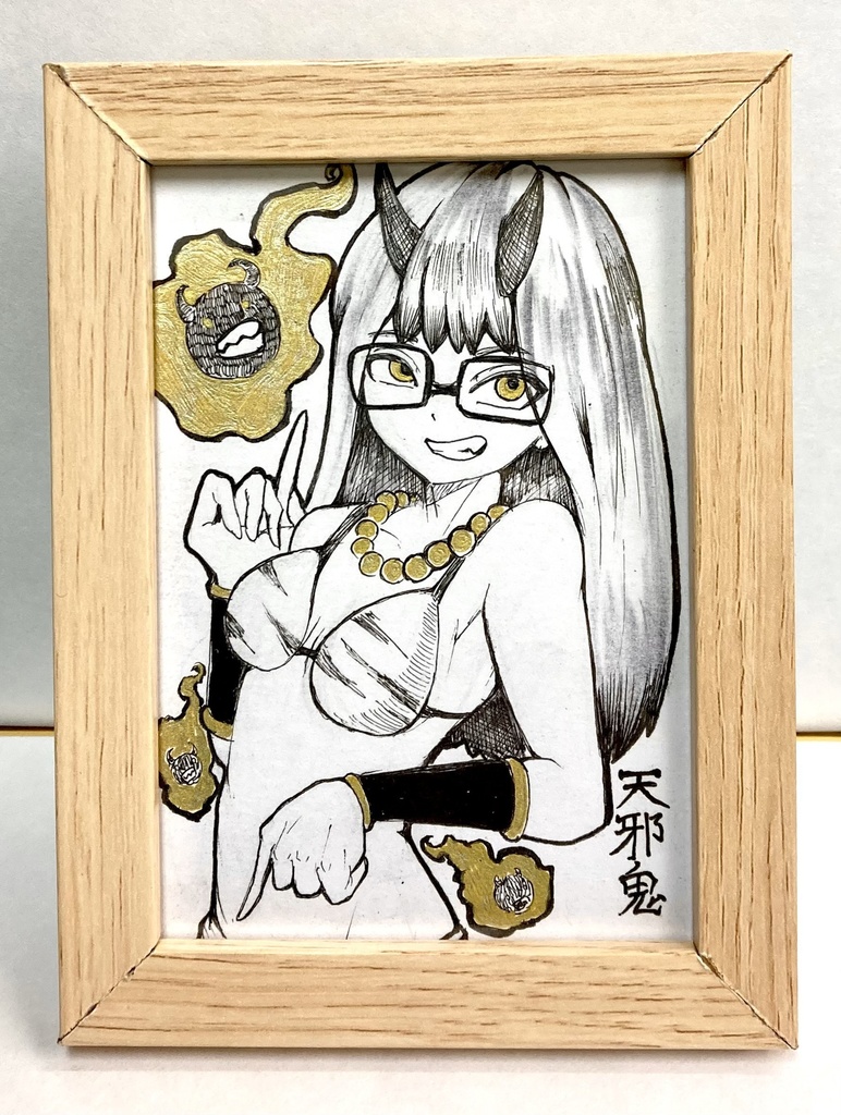 【Ⅼ版サイズ　原画】妖怪娘　天邪鬼