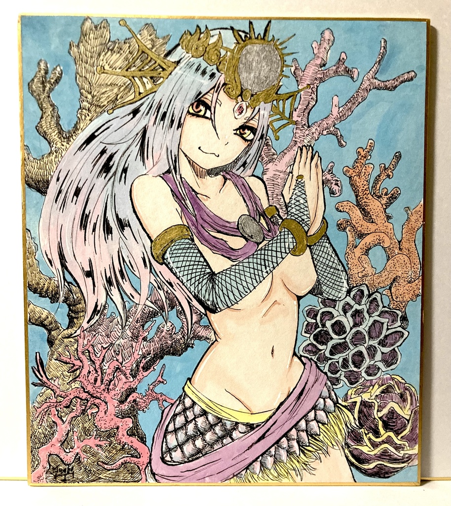 【小色紙】妖怪娘 アマビエ C103作品