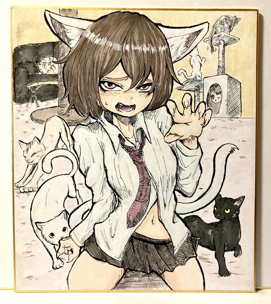 【小色紙】猫憑き C103作品