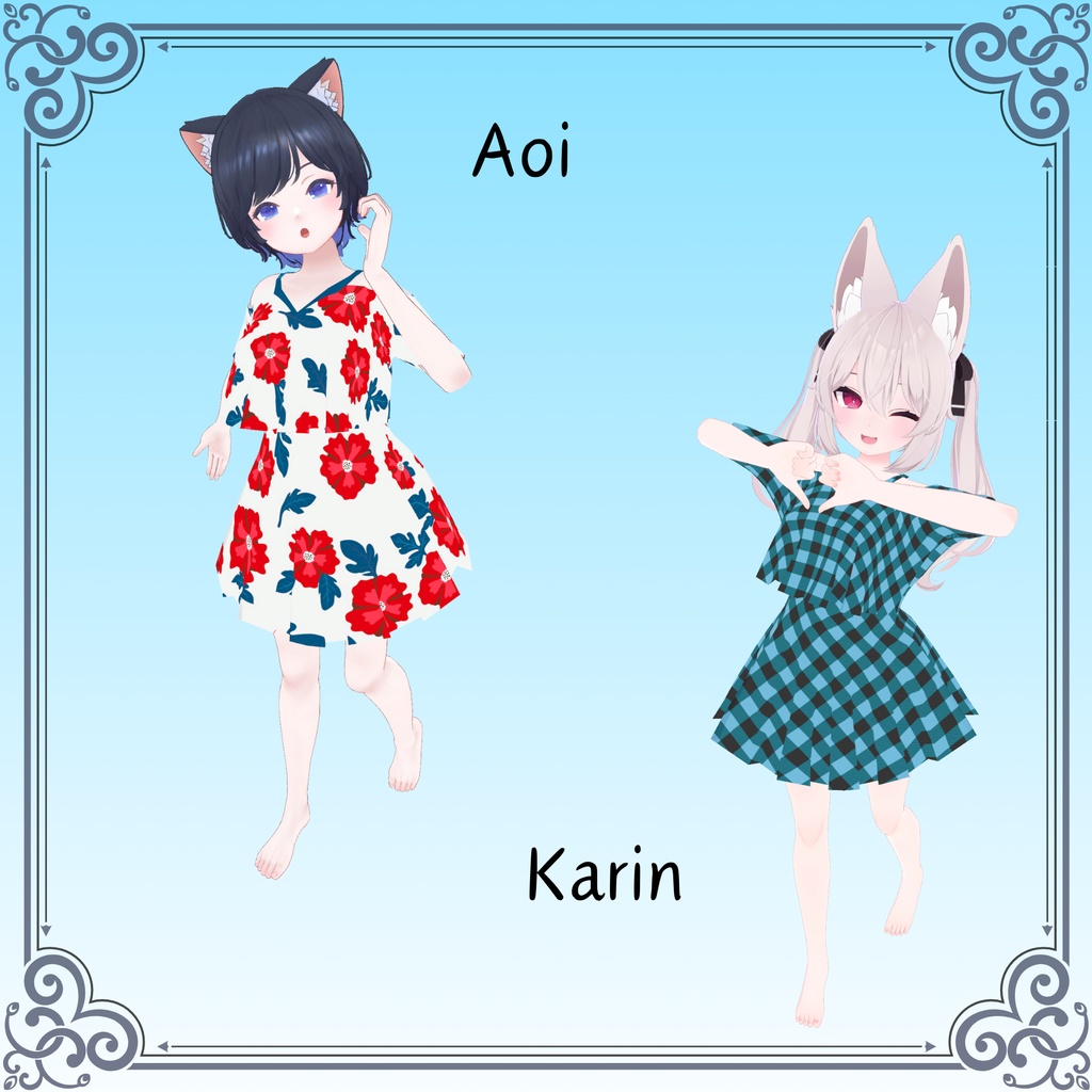 【MA】Oceanic One-Piece【6アバター対応衣装】