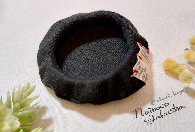 【14cm】英字タグ付きベレー帽