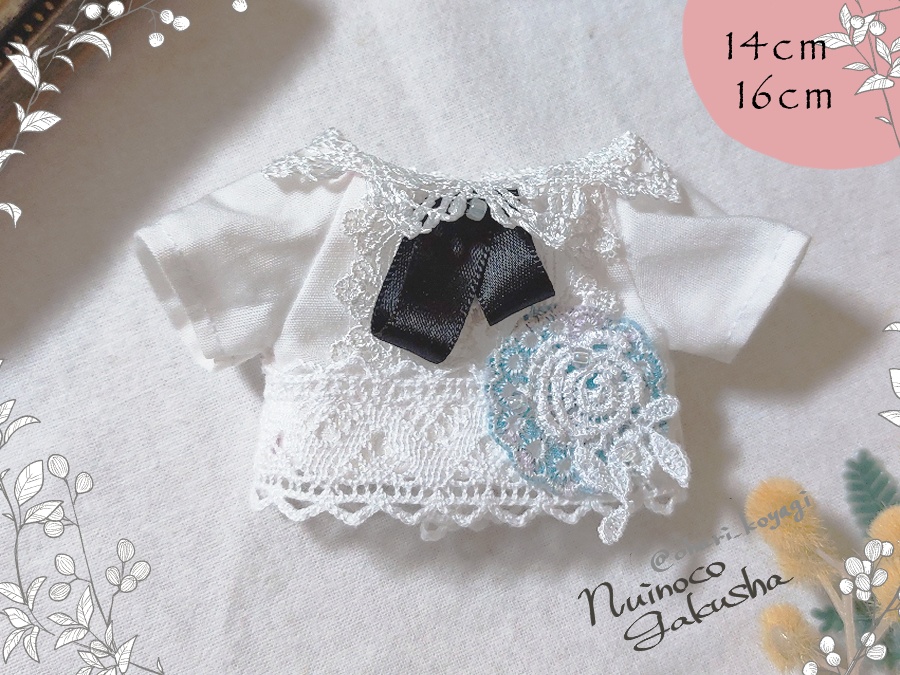 【14cm/16cm兼用】朝露の薔薇ブラウス